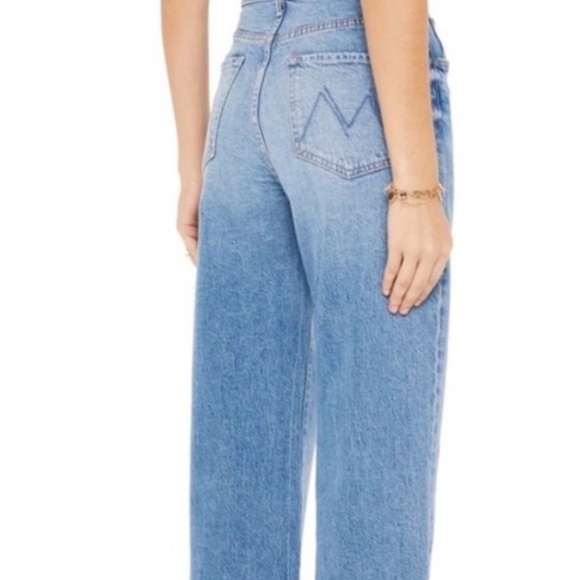 MOTHER Blue Flare Wide-Leg Jeans - Picture 4 of 8